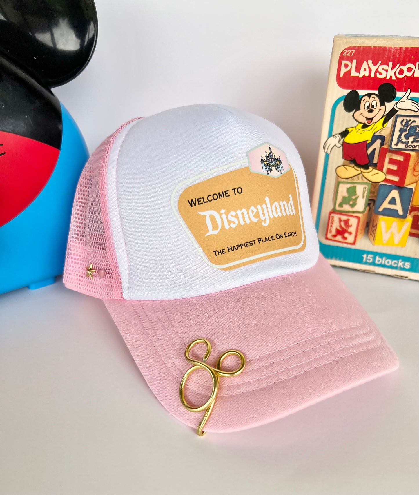 Disneyland national parks pink trucker hat