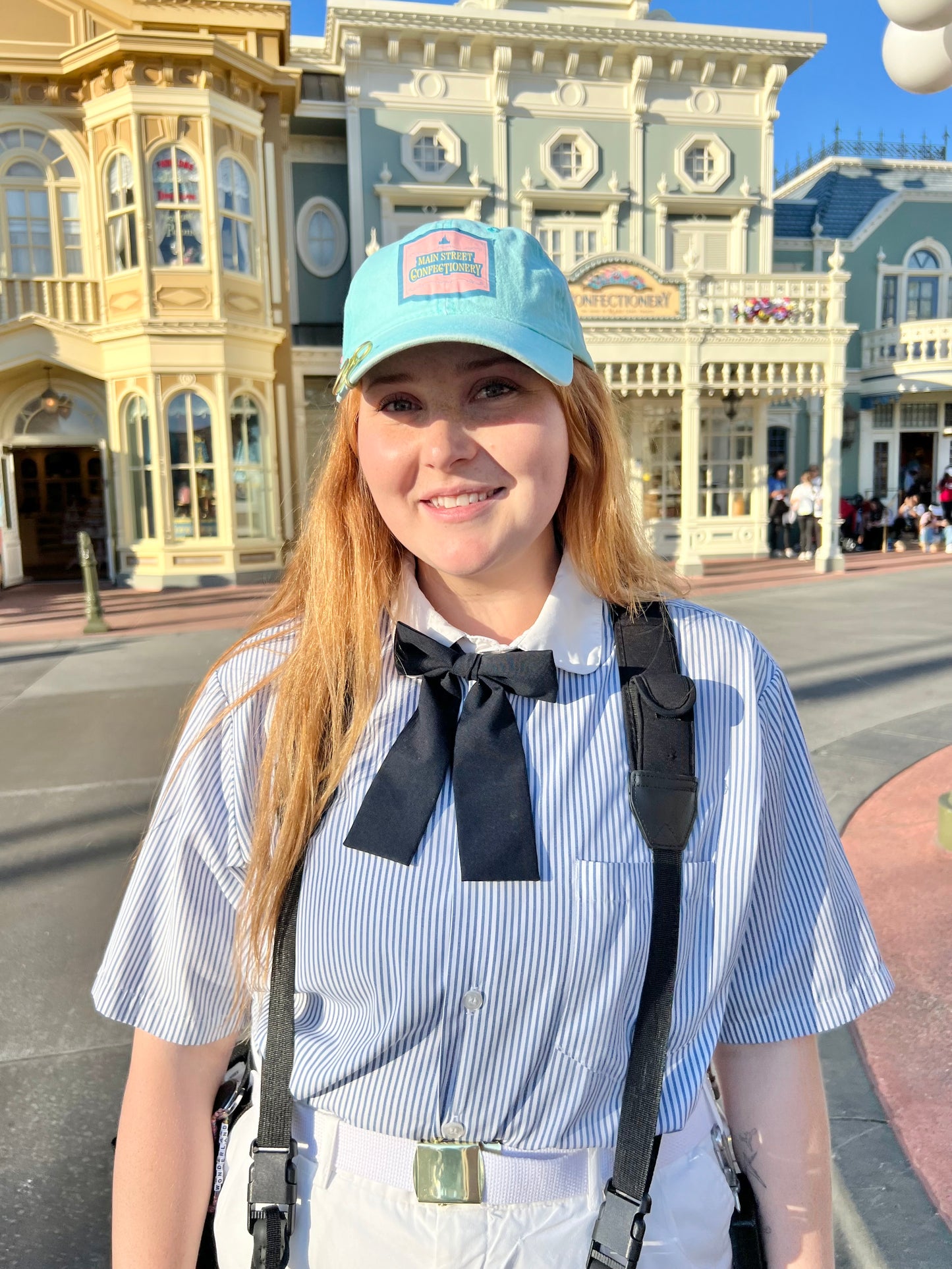 Main St Confectionery blue trucker hat