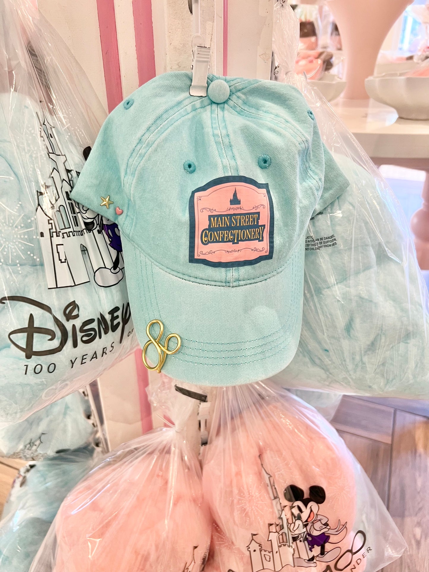 Main St Confectionery blue trucker hat